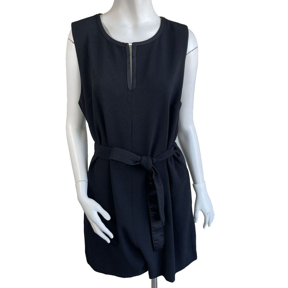 Victoria Beckham for‎ Target Tie Waist Dressy Romper Black XL Preppy